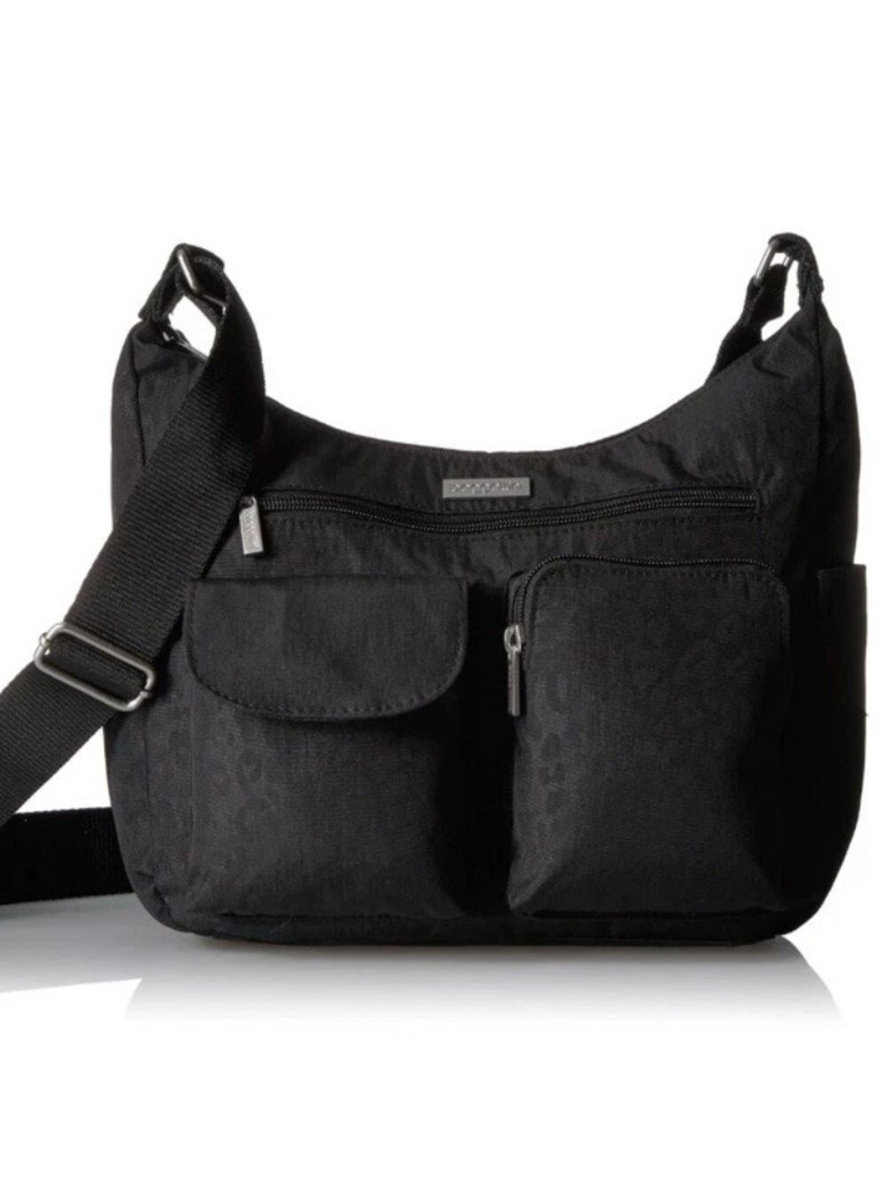 Baggallini Everyplace Bag Shoulder Bag, BLACK CHEETAH EMBOSS, One Size